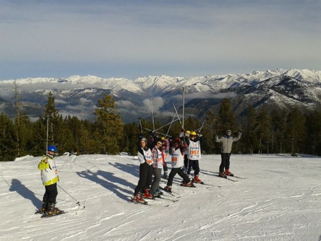 dans le cours de ski